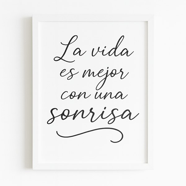 Lámina con Frase en Caligrafía Elegante - Imagen 2