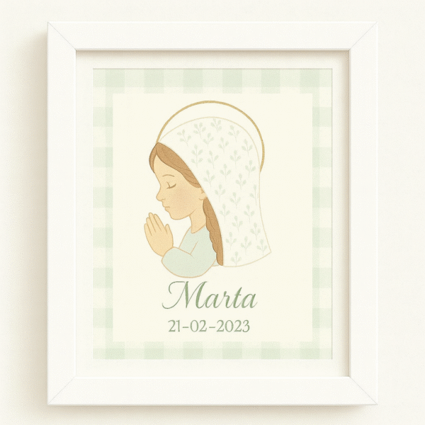Lámina Virgen Niño y Niña Personalizada - Imagen 3