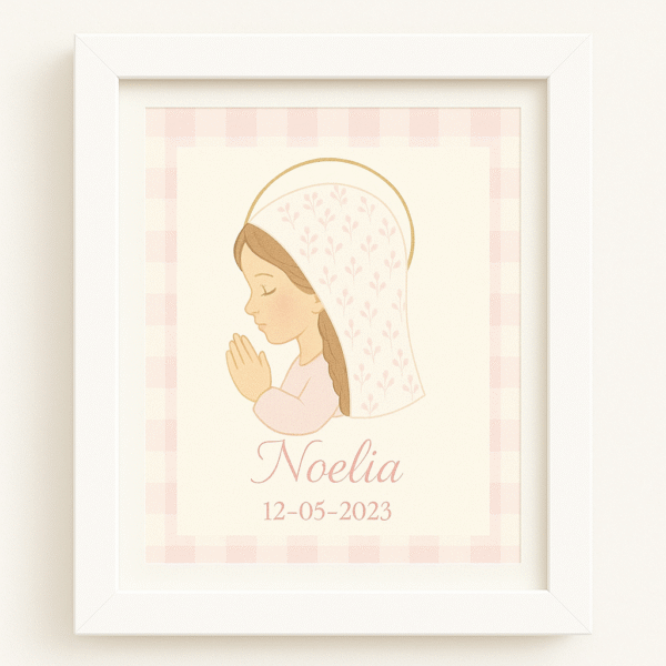 Lámina Virgen Niño y Niña Personalizada - Imagen 2