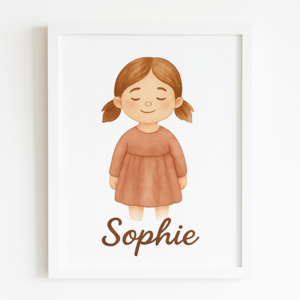 Lámina Infantil con Nombre – Ilustración Acuarela - Imagen 2