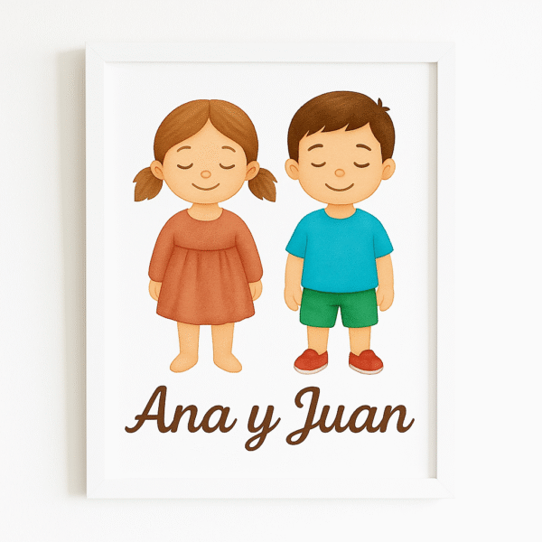 Lámina Infantil con Nombre – Ilustración Acuarela - Imagen 3