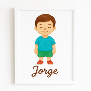 Lámina Infantil Personalizada con Nombre – Ilustración Estilo Acuarela