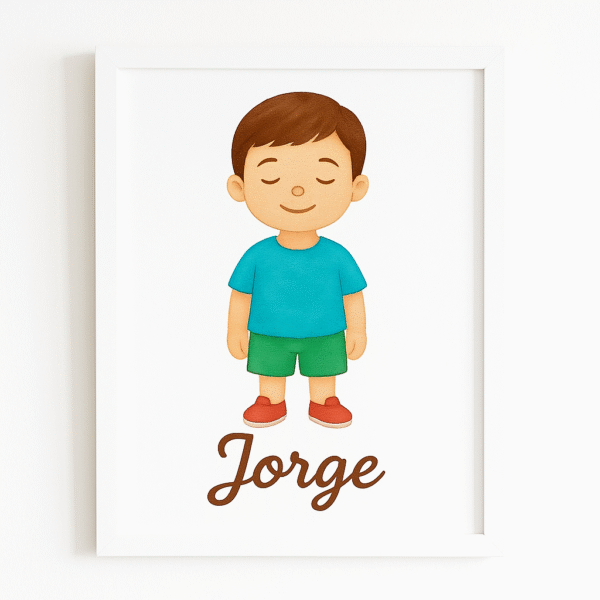 Lámina Infantil Personalizada con Nombre – Ilustración Estilo Acuarela